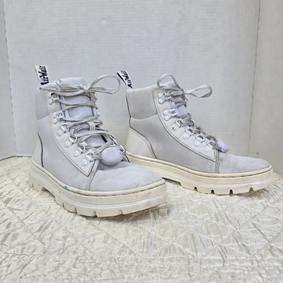 Dr. Martens AirWair Combs W Tech White Womens 7 LY004 Festival Forest Docs - Picture 3 of 16